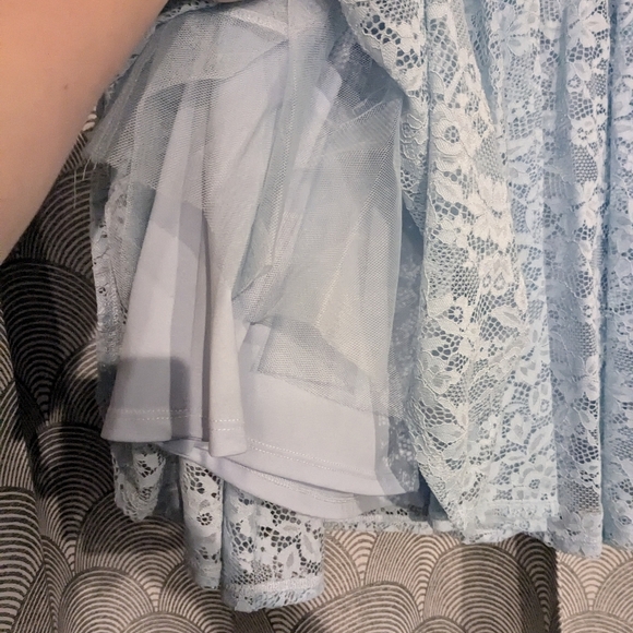 Torrid Light Blue Lace A-Line Skirt - Picture 2 of 3